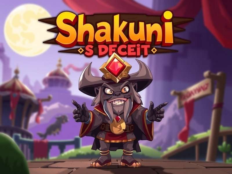 Shakuni S Deceit game cover featuring the cunning Shakuni character